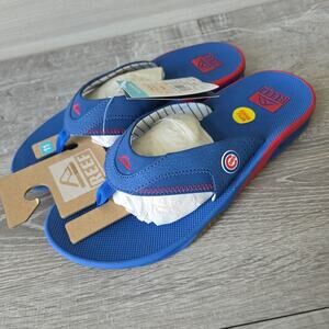 REEF Fanning X MLB Chicago Cubs Bottle Opener Sandals Mens Size 11 Flip Flops